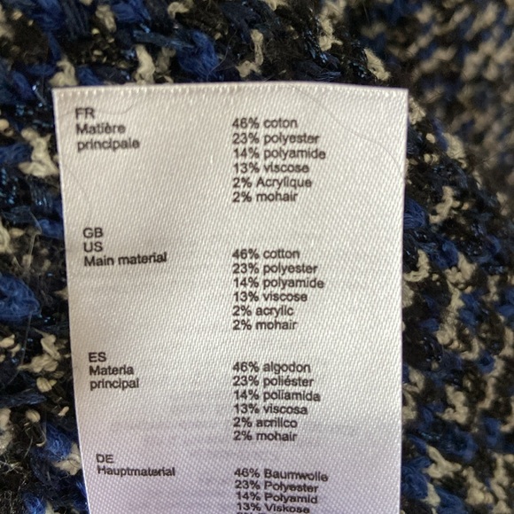 Maje Marius Tweed Fringe Trim Cardigan Blazer / Size 3 (Large) - Picture 7 of 7